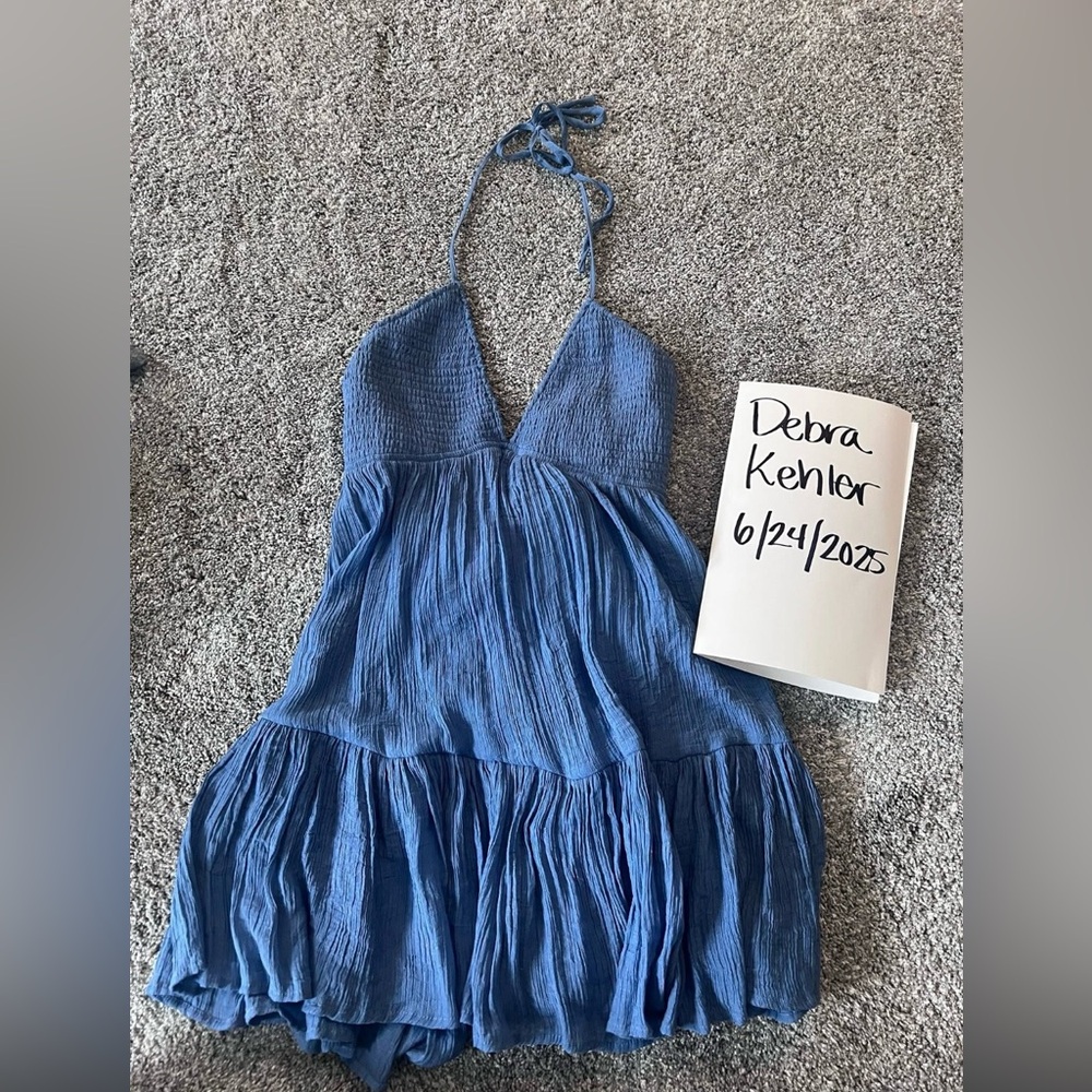 Blue Halter Dress
